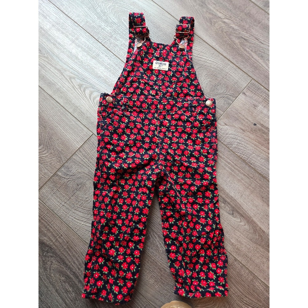 Vintage oshkosh b'gosh‎ baby girl overalls 18 mos